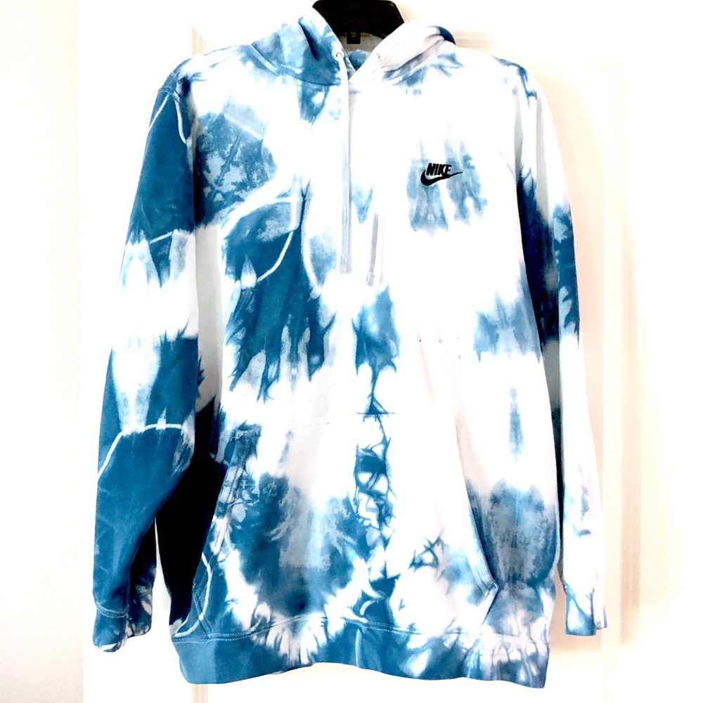 Nike One-of-a-kind Indigo Blue White Hoodie L🧞‍♂️
